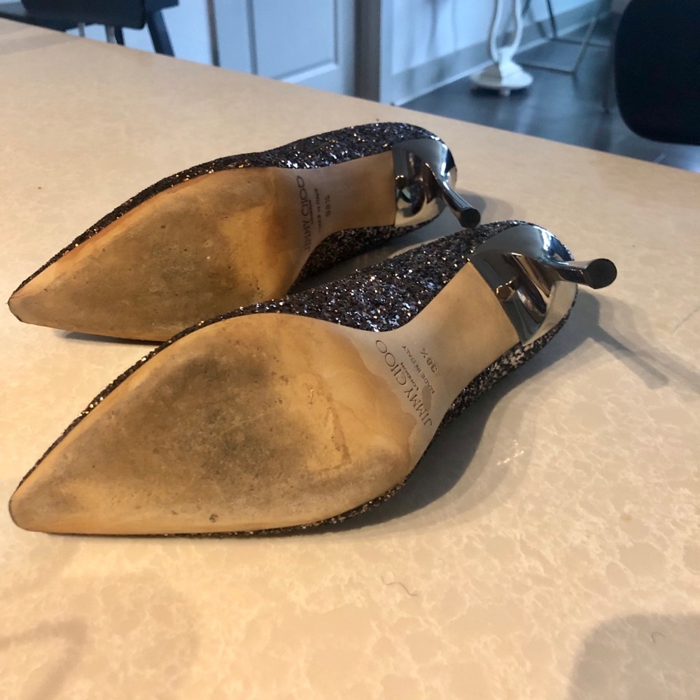 Jimmy Choo Romy Glitter Heels - Picture 5 of 5